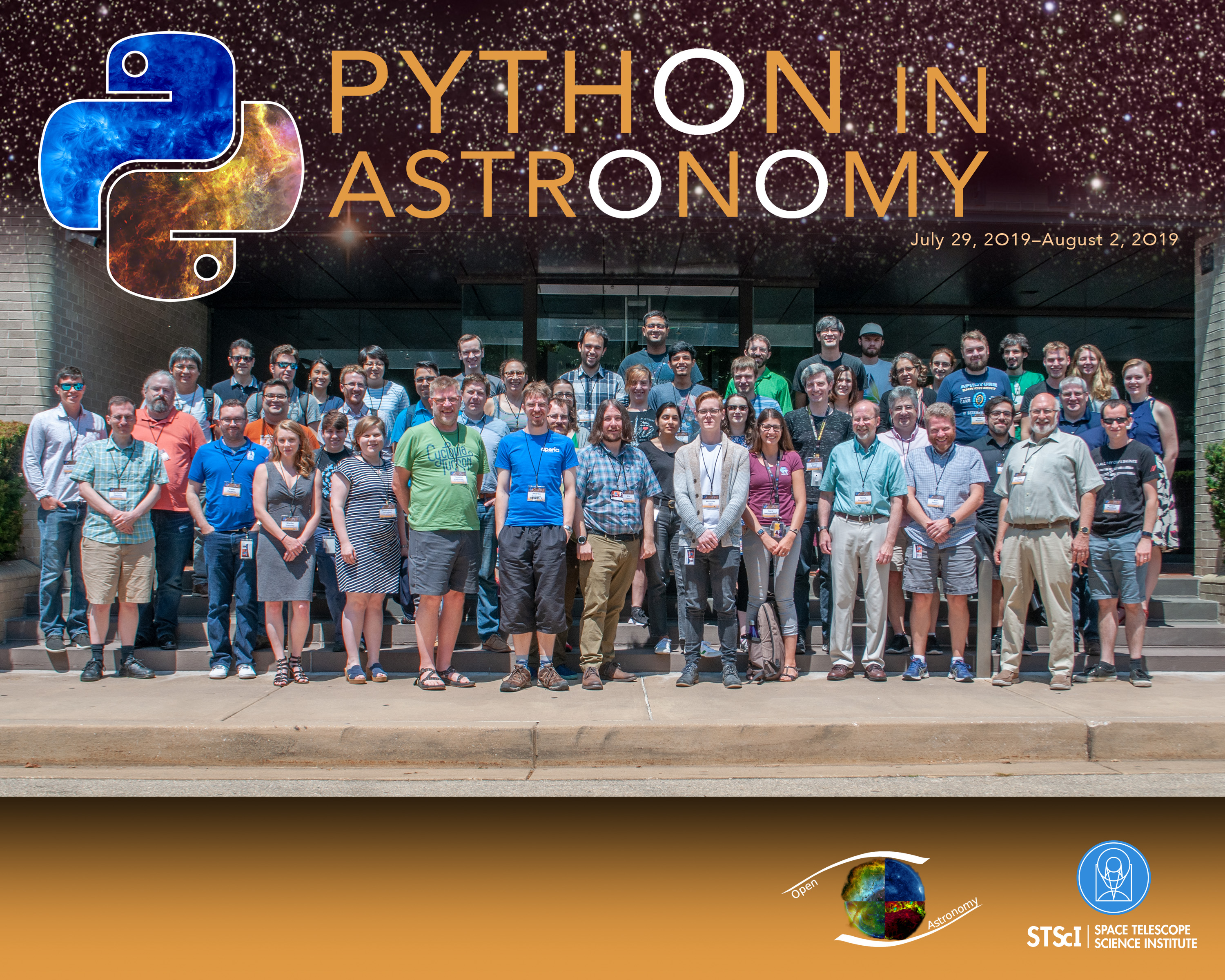 Python in Astronomy 2019 Attendees, Copyright 2019 Pam Jeffries